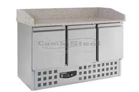 Pizza werkbank 3 deurs combisteel