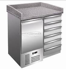Pizza werkbank 1 deurs 6 laden combisteel.