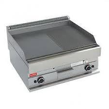 grill/bakplaat modular 1/2 glad 1/2 gegroefd