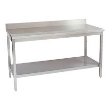 Werktafel-voorzien van achteropstand en onderplank.