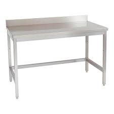 Werktafel-voorzien van achteropstand,zonder onderplank