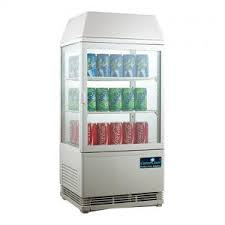 opzetkoelvitrine Catercool  58 liter met verlicht  display (wit)