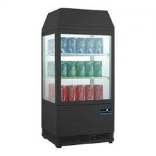opzetkoelvitrine Catercool  58 liter met verlicht  display (zwart).
