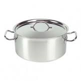 Kookpan (middelhoog model,met deksel) 16cm stainless steel