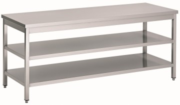 Werktafel 2 schappen 700x600x900mm combisteel.