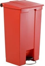 pedaalafvalbak rood 87 liter Rubbermaid
