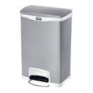 Pedaalafvalbak Slim Jim RVS uitvoering.