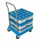 Korven transport wagen met duw beugel