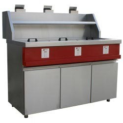 Diamond gas friteuse elektronisch 3 ronde kuipen mika 3 elx 0