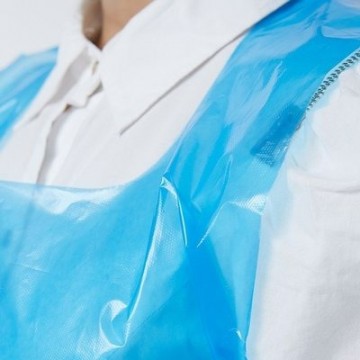 Hynex disposable 4 holes pe apron halterschort op blok 3 1 0