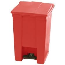 pedaalafvalbak rood 68 liter Rubermaid
