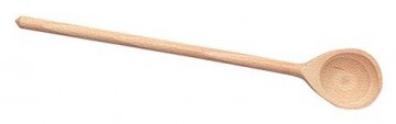 lepel hout vlak/rond L32cm